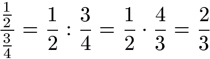 Doppelbruch Beispiel 1 Zahlen