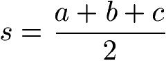 Dreieck Fläche mit Satz von Heron, Umfang berechnen und halbieren
