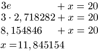 Eulersche Zahl Beispiel Lösung