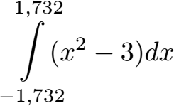 Fläche über Funktion Beispiel 2 Lösung zu berechnendes Integral
