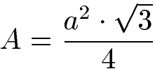 Gleichseitiges Dreieck: Flächeninhalt mit Formel