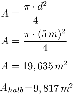 Kreis Fläche Beispiel 3 Lösung