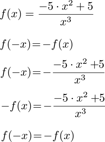 Kurvendiskussion Beispiel 1 Punktsymmetrie zum Ursprung