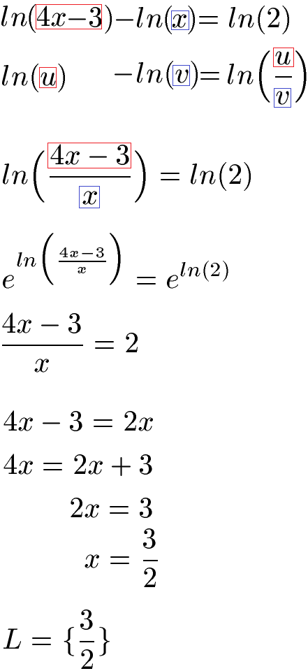 Logarithmusgleichungen Beispiel 2 Lösung