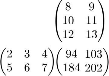 Matrix mal Matrix Beispiel 1 Lösung Teil 2