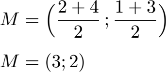 Mittelpunkt einer Strecke 2D / Ebene Beispiel 1