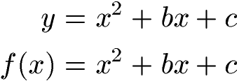Normale quadratische Gleichung / Funktion