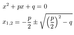 Nullstellen berechnen: PQ - Formel Lösungsgleichung