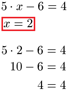 Probe machen Beispiel 2 Gleichung