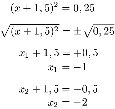 Quadratische Ergänzung Beispiel 1 Nullstellen
