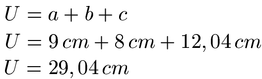 Umfang Dreieck Beispiel 2c