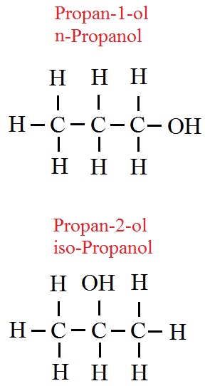 Konstitutionsisomerie + Strukturisomerie Propanole