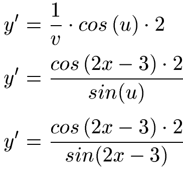 Ableitung Logarithmus Beispiel 2 Lösung Teil 3