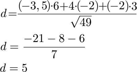 Abstand Punkt zu Ebene Beispiel 2 Lösung d berechnen