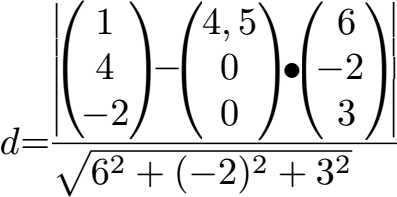 Abstand Punkt zu Ebene Beispiel 2 Lösung