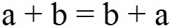 Addition Kommutativgesetz Gleichung (Formel)