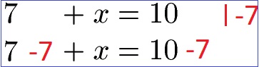 Äquivalenzumformung Beispiel 1 Lösung