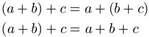 Assoziativgesetz Formel Addition