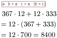 Distributivgesetz Beispiel 1