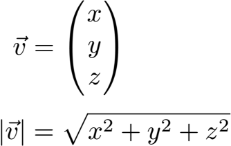 Betrag eines Vektors 3D Formel / Gleichung