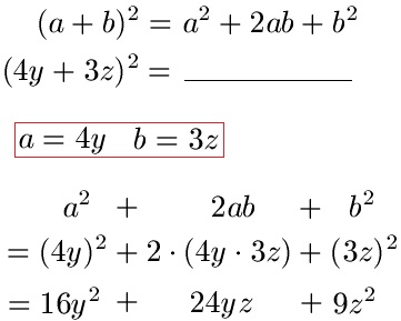 Binomische Formeln Beispiele 1