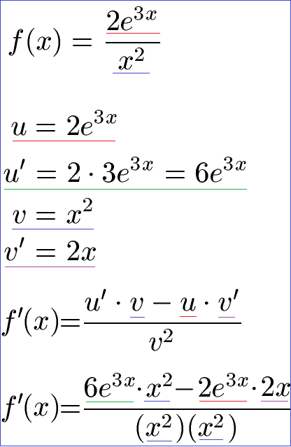 Ableitung Bruch Beispiel 2 Lösung