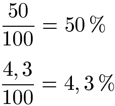 Bruch in Prozent Beispiel 2