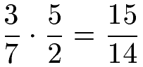 Bruchrechnen Multiplikation Beispiel 1