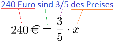 Bruchrechnung Textaufgaben Beispiel 3