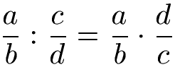 Brüche dividieren: Allgemeine Schreibweise