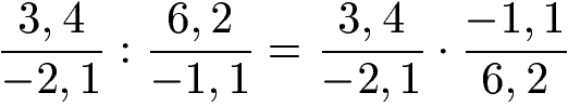 Brüche dividieren Beispiel 2 Lösung Teil 1