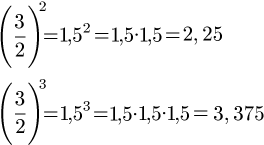 Brüche potenzieren Beispiel 2