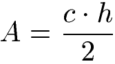 Dreieck Fläche Formel mit Grundseite und Höhe