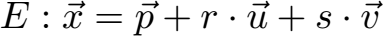 Ebene in Parameterform allgemein