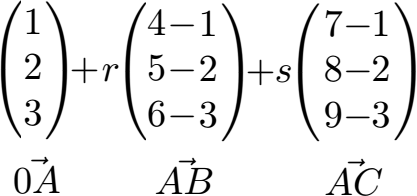 Ebene in Parameterform Beispiel 1 Lösung Teil 1