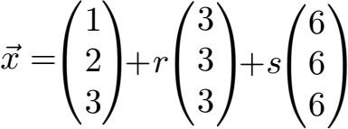 Ebene in Parameterform Beispiel 1 Lösung Teil 2