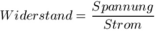 Elektrischer Widerstand Ohmsches Gesetz Formel