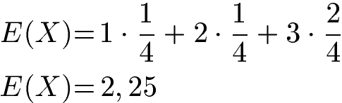 Erwartungswert Beispiel 2 Rechnung