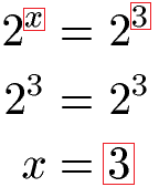 Exponentialgleichung Exponentenvergleich Beispiel 1