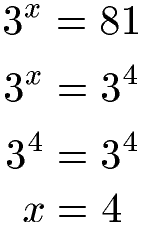 Exponentialgleichung per Exponentenvergleich Beispiel 2
