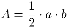 Fläche rechtwinkliges Dreieck Formel
