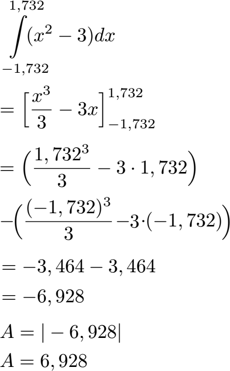Fläche über Funktion Beispiel 2 Lösung Rechnung