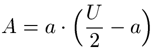 Flächeninhalt Rechteck Formel mit Umfang und Seitenlänge a