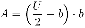 Flächeninhalt Rechteck Formel mit Umfang und Seite b berechen