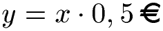 Funktion Beispiel 1 Gleichung allgemein