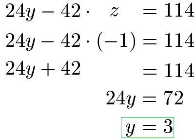 Gauß Eliminationsverfahren Beispiel 1g