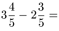 Gemischte Brüche Beispiel 2 Subtraktion Aufgabenstellung