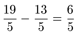 Gemischte Brüche Beispiel 2 Subtraktion