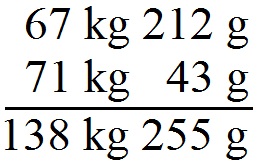 Gewicht Grundschule Beispiel 2