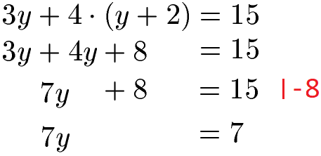 Gleichung umstellen Beispiel 5 Lösung 3